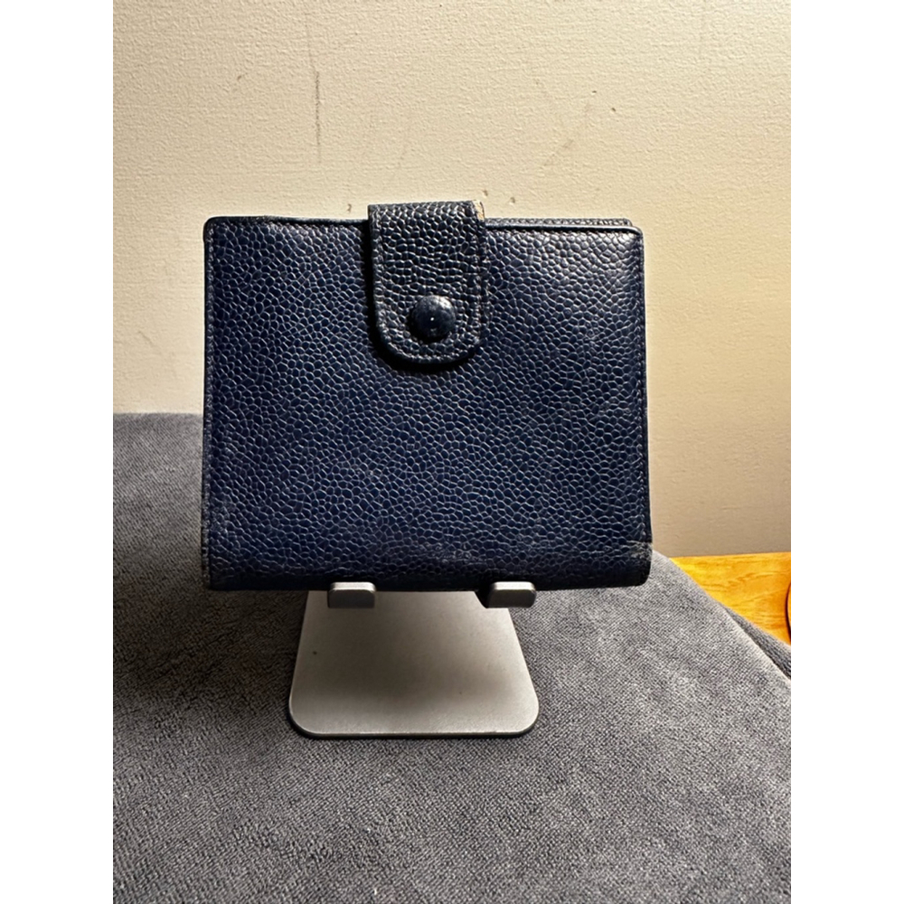 Chanel Blue Caviar Leather Small Snap Wallet - Picture 3 of 12
